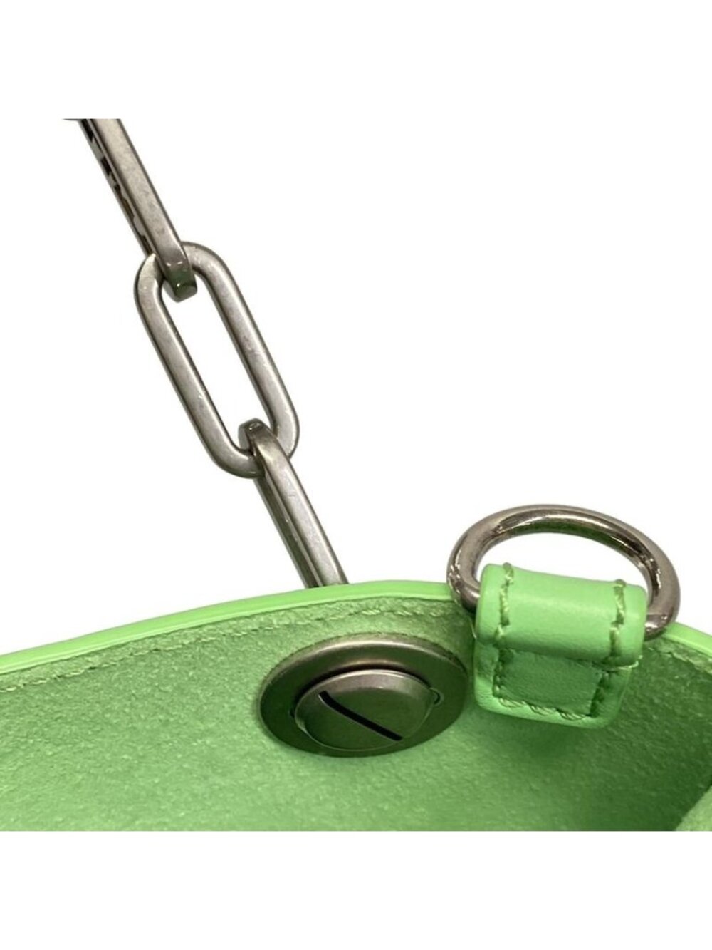 ★SOLD★ Fendi Tote Shopping Small Light Green Chain Shoulder Leather - Picture 11 of 15